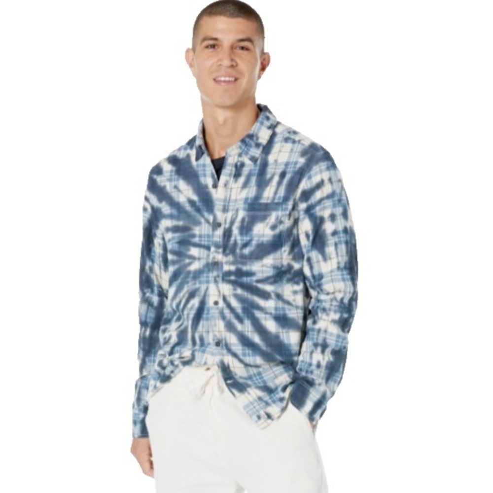 Mans Size L - Hurley Portland Tie-Dye Long Sleeve Flannel